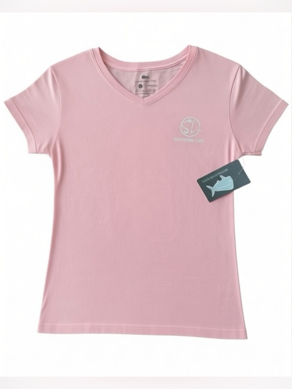 NWT Southern Lure Sz S Pink & Green lightweight T-shirt Seahorse on Back | NWT